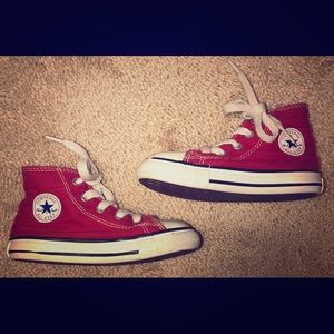 Converse Red High Top Sneakers, 6T
